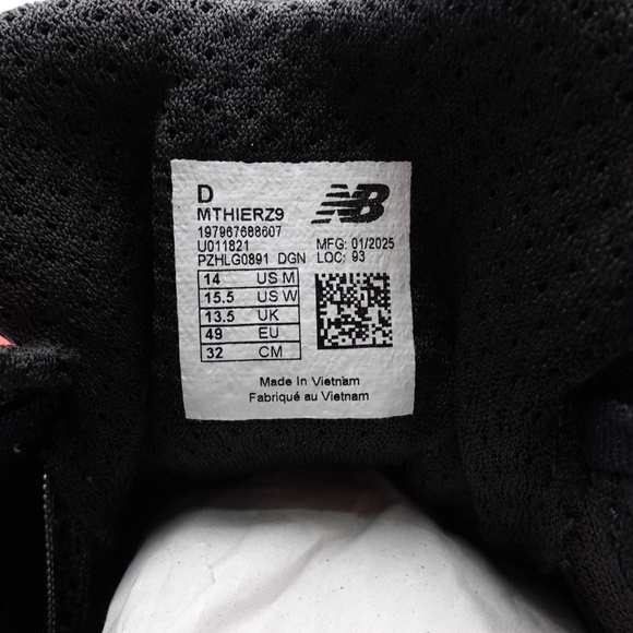 NEW New Balance Fresh Foam X Hierro V9 Trail Shoes Men's MTHIERZ9 Black Cement - Picture 12 of 14